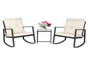 3 Pieces Rocking Bistro Set