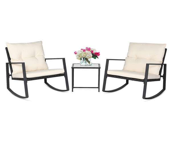 3 Pieces Rocking Bistro Set