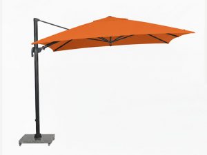 10x13ft Square Orange Aluminum Cantilever Offset Umbrella
