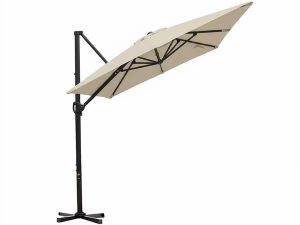 Beige 10x10 Ft Rectangular Roma Patio Umbrella