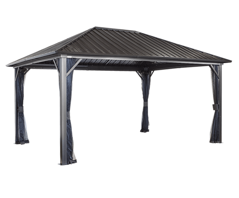 10'x12' Outdoor Steel Top Aluminum Leg Gazebo for Patios