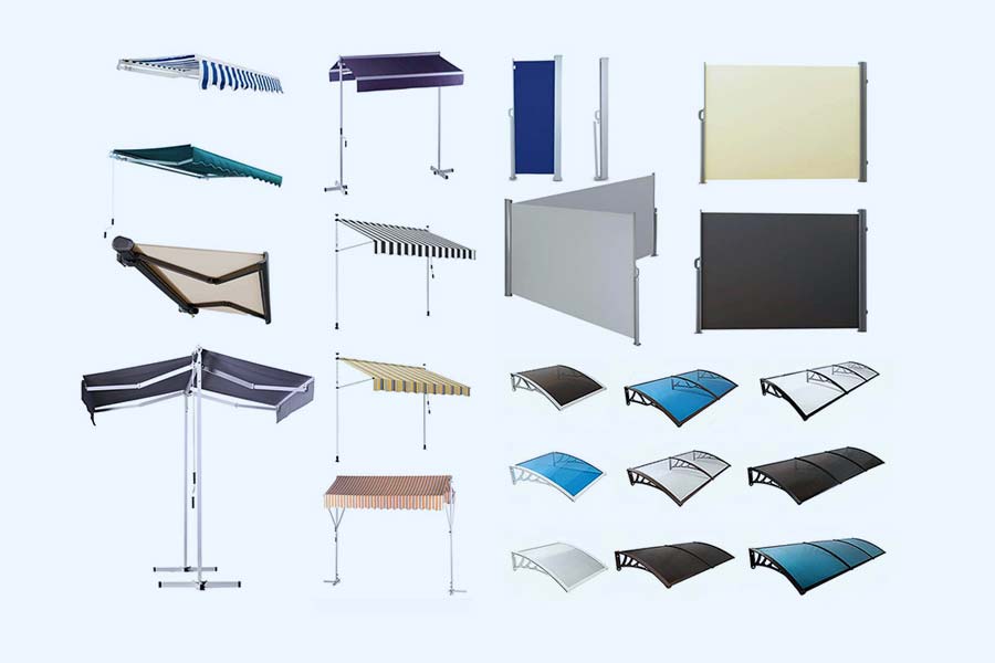 Different types of awning products by LIDA OUTDOOR