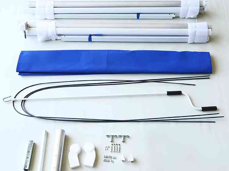Modular Retractable Awnings Easy to Assemble, Easy to Ship