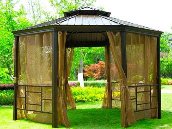 Hard-top gazebos are the heaviest and most durable among all types