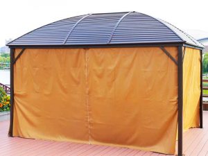 Tonnelle toit cintré avec côtés étanches