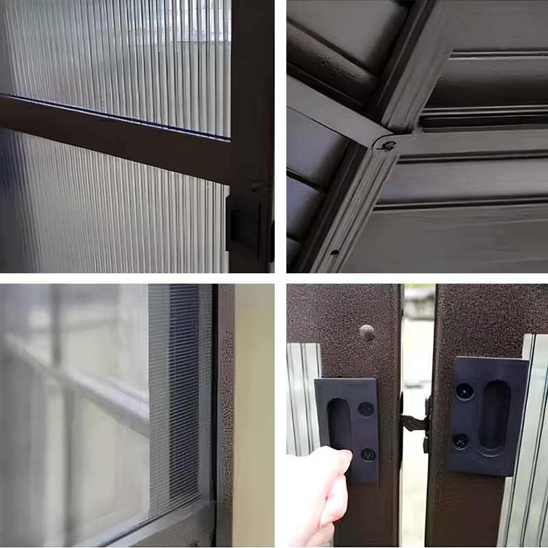 Détails de la tonnelle octogonale 20×13 ft avec portes en polycarbonate