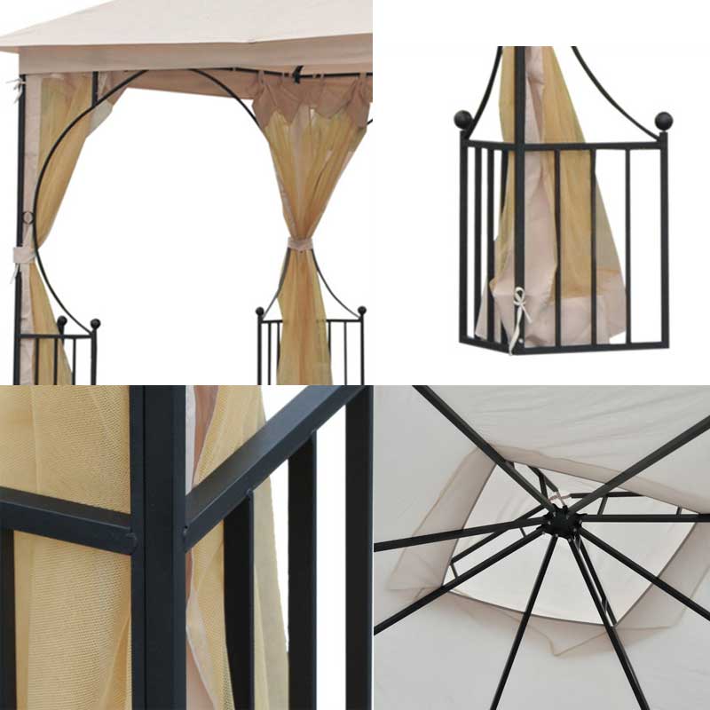 Pièces de la tonnelle de terrasse 3 m × 3 m avec structure en acier