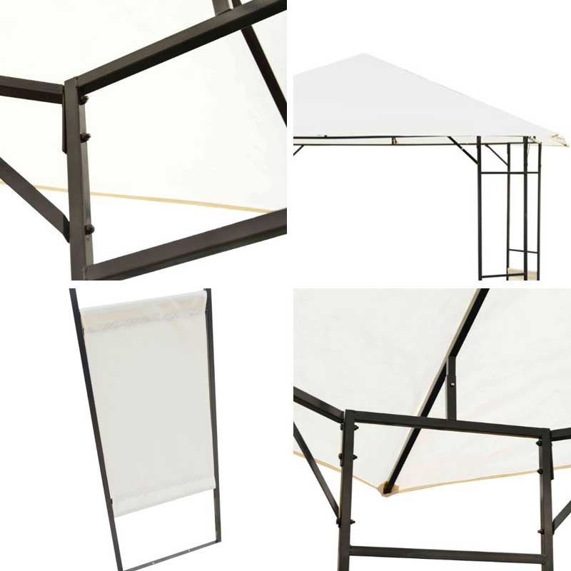 Détails de la tonnelle de terrasse 3 m × 3 m à toit souple