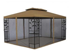 Tonnelle de terrasse à toit souple avec moustiquaires 4 côtés - Lida Outdoor