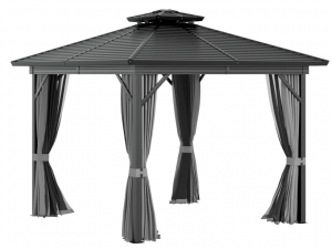 Tonnelle double toit 3 m × 3 m, vue produit