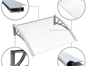 Détails de l’auvent en polycarbonate pour portes et fenêtres