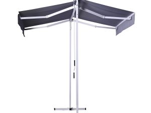 Store banne autoportant double pente gris LD-DFFSA-0014GY