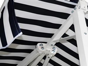 Store banne autoportant double pente noir et blanc LD-DFFSA-0015BW