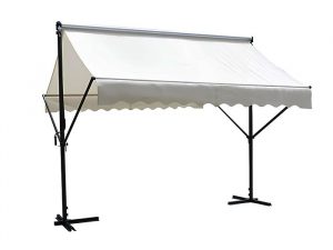 Store banne autoportant double pente blanc LD-DFSA-009WH