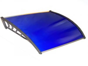 Auvent en polycarbonate bleu LD-PA-0041BL