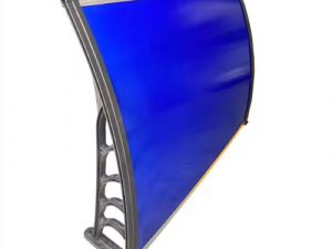 Auvent en polycarbonate bleu LD-PA-0041BL
