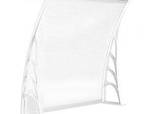 Auvent en polycarbonate blanc laiteux LD-PA-0051MW