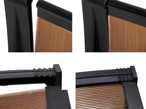 Auvent en polycarbonate marron LD-PA-0083BN