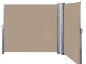 Paravent rétractable double face LD-DSA-014BN (marron)