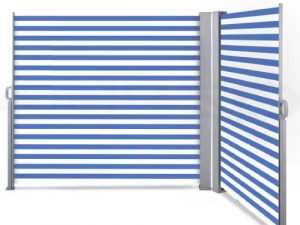 Store banne double face LD-DSA-016BLU/WH (rayé bleu et blanc)