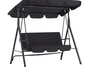 Balancelle extérieure autoportante avec auvent réglable et coussin amovible