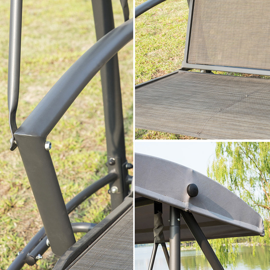Détail de la balancelle imperméable pour patio et jardin