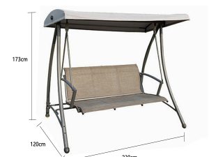 Dimensions de la balancelle imperméable pour patio et jardin