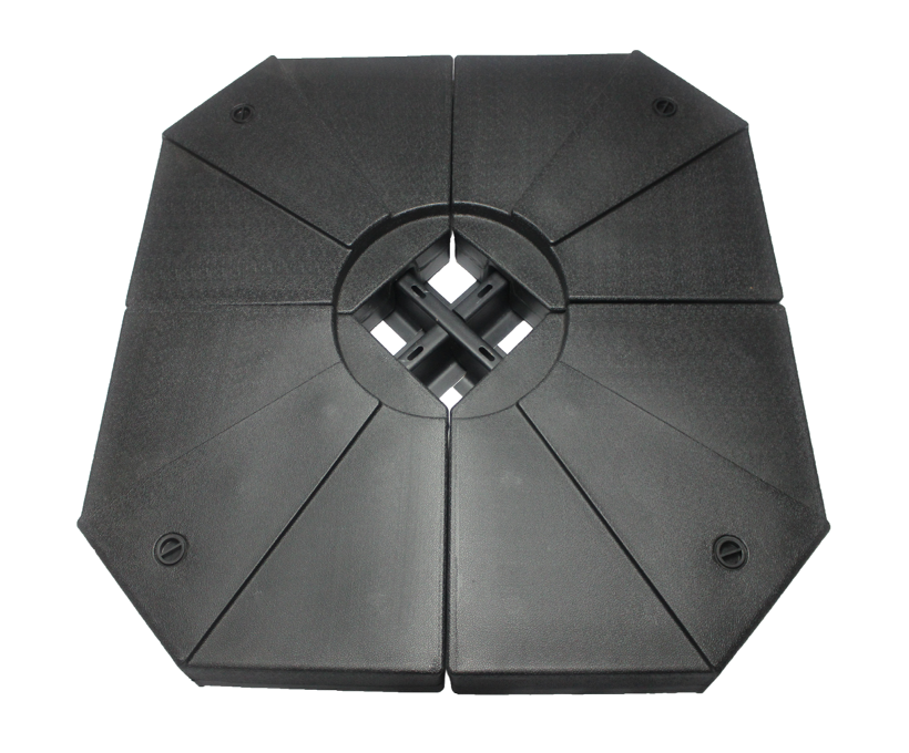 Lot de 4 dalles de parasol carrées à remplir d’eau ou de sable