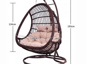 Fauteuil oeuf suspendu double classique HSC-DE2-005