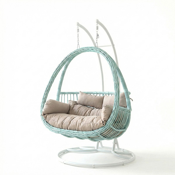 Fauteuil oeuf suspendu double à double montant HSC-DE2-002