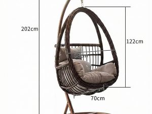 Fauteuil oeuf suspendu en résine tressée HSC-SE1-005