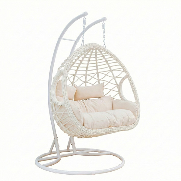 Fauteuil oeuf suspendu double à motif vague HSC-DE2-003