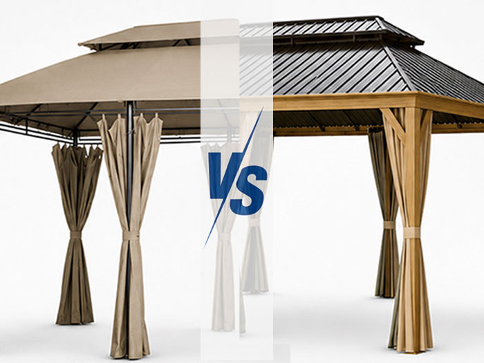 Hardtop vs. soft top gazebo
