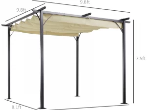 Pergola de terrasse 3 × 3 m