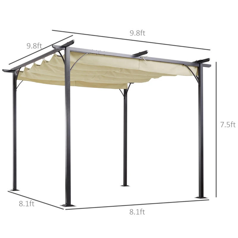 Pergola de terrasse 3 × 3 m