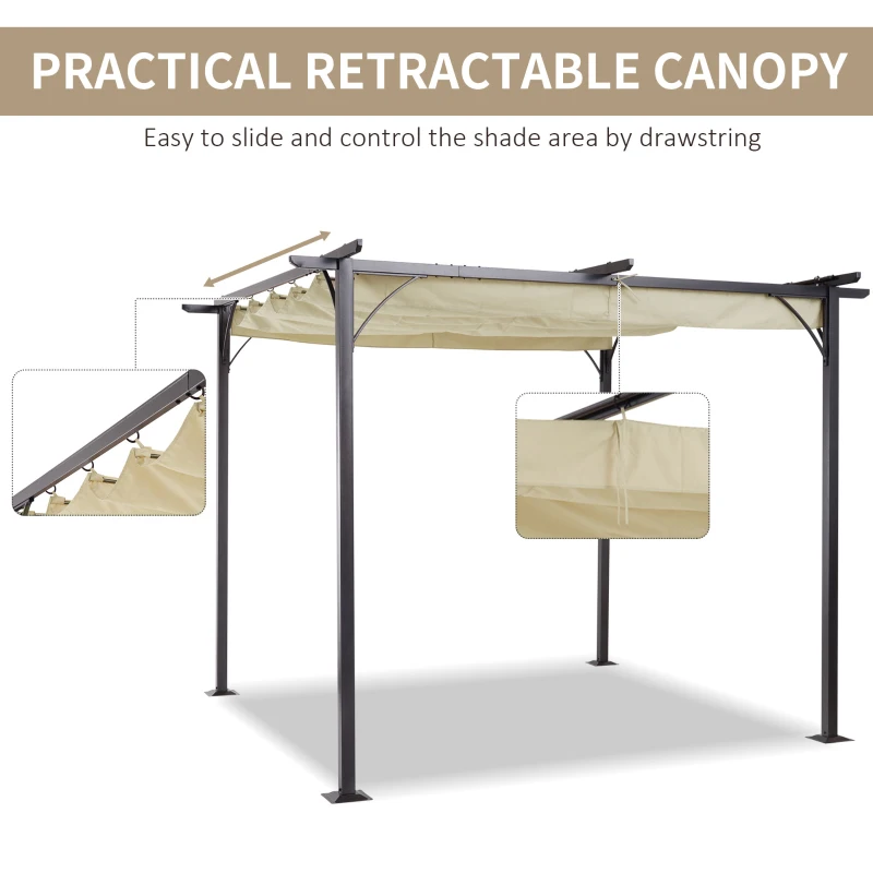 Pergola en acier avec toile