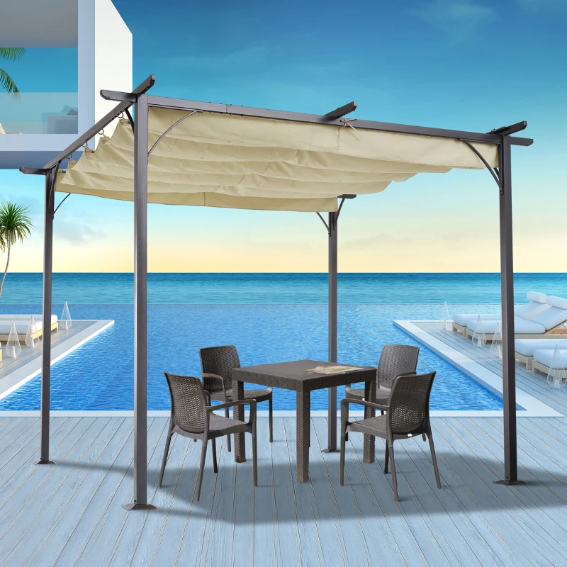 Pergolas en acier avec ombrage