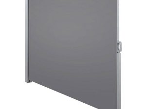 Retractable-Side-Awning-With-Galvanized-Steel-Posts-Polyester-Windscreen.jpg Store latéral rétractable avec poteaux en acier galvanisé